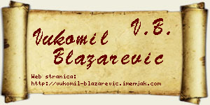 Vukomil Blažarević vizit kartica